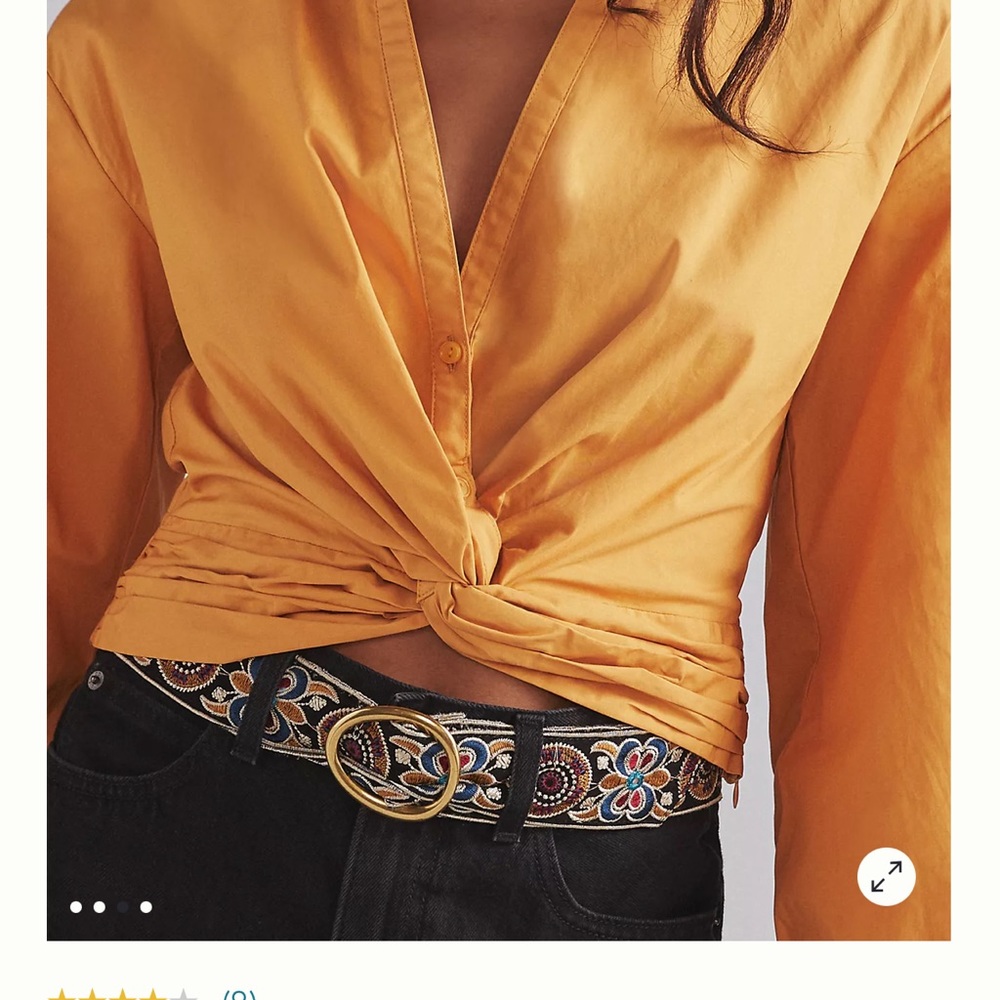 Chic tie-front top by Anthropologie